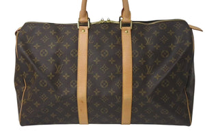 LOUIS VUITTON ルイヴィトン キーポル 40 ボストンバック M41522 モノグラム ブラウン 美品 中古 4c074447