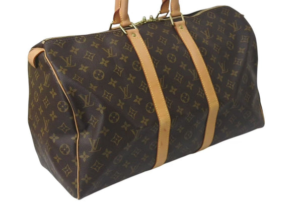 LOUIS VUITTON ルイヴィトン キーポル 40 ボストンバック M41522 モノグラム ブラウン 美品 中古 4c074447