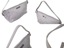 画像をギャラリービューアに読み込む, GUCCI グッチ GG柄 ワンショルダーバッグ ポーチ 07198 イタリア製 キャンバス レザー パープル シルバー金具 美品 中古 4c074448