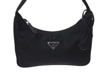 Load image into Gallery viewer, PRADA プラダ Hobo Handbag Triangle Logo ホーボー ハンドバッグ トライアングルロゴ ブラック ナイロン 美品 中古 4c074449