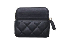 Load image into Gallery viewer, 極美品 CHANEL シャネル マトラッセ コンパクトウォレット コインケース 30番台 キャビアスキン ブラック ゴールド金具 中古 4c074452