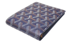 Load image into Gallery viewer, 極美品 GOYARD ゴヤール ヴィクトワール ウォレット 二つ折り財布 ネイビー ゴヤールディンキャンバス 中古 4c074455