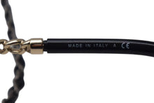 Load image into Gallery viewer, CHANEL シャネル 3連チェーン サングラス パール レザー ブラック レザー GP メタル OCH4245 ゴールド金具 中古 4c074460