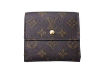 画像をギャラリービューアに読み込む, LOUIS VUITTON ルイヴィトン ポルトモネ ピエ カルトクレディ 三つ折り財布 M61652 ブラウン ゴールド金具 美品 中古 4c074461