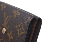 画像をギャラリービューアに読み込む, LOUIS VUITTON ルイヴィトン ポルトモネ ピエ カルトクレディ 三つ折り財布 M61652 ブラウン ゴールド金具 美品 中古 4c074461