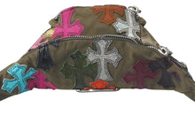 画像をギャラリービューアに読み込む, CHROME HEARTS クロムハーツ SNAT PACK MINI MULTI スナットパックミニ マルチクロスパッチ ボディーバッグ 美品 中古 4c074472