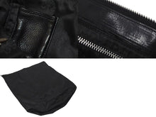 画像をギャラリービューアに読み込む, CHROME HEARTS クロムハーツ MINI SLOUCHY MO BAG ミニスラウチ バッグ ハンドバッグ レザー ブラック シルバー金具 美品 中古 4c074482