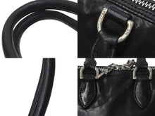画像をギャラリービューアに読み込む, CHROME HEARTS クロムハーツ MINI SLOUCHY MO BAG ミニスラウチ バッグ ハンドバッグ レザー ブラック シルバー金具 美品 中古 4c074482