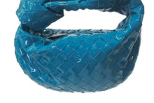画像をギャラリービューアに読み込む, 極美品 BOTTEGAVENETA ボッテガヴェネタ MiniJodie ミニ ジョディ ハンドルバッグ ハンドバッグ パテント ブルー 中古 4c074489