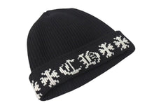 画像をギャラリービューアに読み込む, 新品同様 CHROME HEARTS クロムハーツ ビーニー ニットキャップ BIG DADDY ビッグ ダディ カシミア ブラック ワンサイズ 中古 4c074491