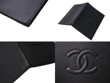 画像をギャラリービューアに読み込む, CHANEL シャネル Caviar Skin Passport case キャビアスキン パスポートケース 18番台 ブラック 美品 中古 4c074496