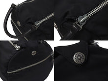 画像をギャラリービューアに読み込む, Chrome Hearts クロムハーツ Duffle Gym ダッフルジムバッグ ボストンバッグ ナイロン レザー ブラック シルバー金具 美品 中古 4c074498