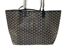 画像をギャラリービューアに読み込む, 新品未使用 GOYARD ゴヤール サンルイPM バッグ トートバッグ STLOUIPMLTY09CL09P PVC レザー ヘリンボーン ブラック 中古 4c074499