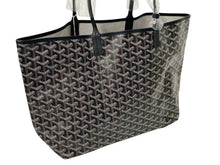 画像をギャラリービューアに読み込む, 新品未使用 GOYARD ゴヤール サンルイPM バッグ トートバッグ STLOUIPMLTY09CL09P PVC レザー ヘリンボーン ブラック 中古 4c074499