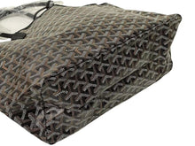 画像をギャラリービューアに読み込む, 新品未使用 GOYARD ゴヤール サンルイPM バッグ トートバッグ STLOUIPMLTY09CL09P PVC レザー ヘリンボーン ブラック 中古 4c074499