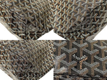 画像をギャラリービューアに読み込む, 新品未使用 GOYARD ゴヤール サンルイPM バッグ トートバッグ STLOUIPMLTY09CL09P PVC レザー ヘリンボーン ブラック 中古 4c074499