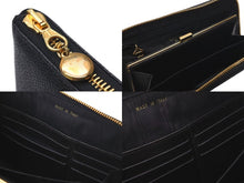 Load image into Gallery viewer, CHANEL シャネル 長財布 ラウンドジップ キャビアスキン ココマーク 4番台 ブラック レディース 美品 中古 4c074505