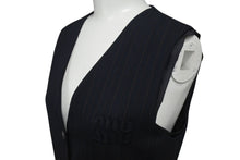 Load image into Gallery viewer, MIUMIU ミュウミュウ Pink Stripe Minidress ピンストライプ ミニドレス サイズ 38 ネイビー MF5225 美品 中古 4c074511