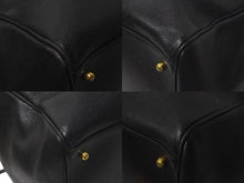 画像をギャラリービューアに読み込む, CHANEL シャネル ココマーク ボストンバッグ キャビアスキン 5番台 レザー ブラック 美品 中古 4c074515