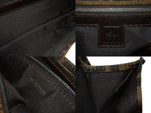 画像をギャラリービューアに読み込む, FENDI フェンディ Zucca Pattern Mamma Bucket ズッカ マンマバケット ショルダーバッグ キャンバス ブラウン 良品 中古 4c074519