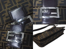 画像をギャラリービューアに読み込む, FENDI フェンディ Zucca Pattern Mamma Bucket ズッカ マンマバケット ショルダーバッグ キャンバス ブラウン 良品 中古 4c074519