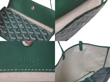 画像をギャラリービューアに読み込む, 新品未使用 GOYARD ゴヤール サンルイPM バッグ トートバッグ STLOUIPMLTY09CL09P PVC レザー ヘリンボーン グリーン 中古 4c074521