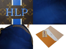 画像をギャラリービューアに読み込む, 未使用 LOUIS VUITTON ルイヴィトン キーポル バンドリエール 60 イニシャル HLP ブルー モノグラムキャンバス M41412 中古 4c074528