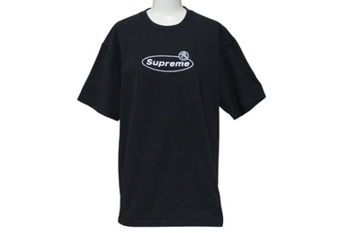 Supreme シュプリーム 半袖Ｔシャツ WARNING LOGO PRINT TEE 22FW ブラック コットン サイズ L 美品 中古 4c074557