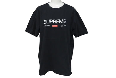 Supreme シュプリーム 半袖 プリントＴシャツ Est.1994 TEE 21FW ブラック コットン サイズ M 美品 中古 4c074559