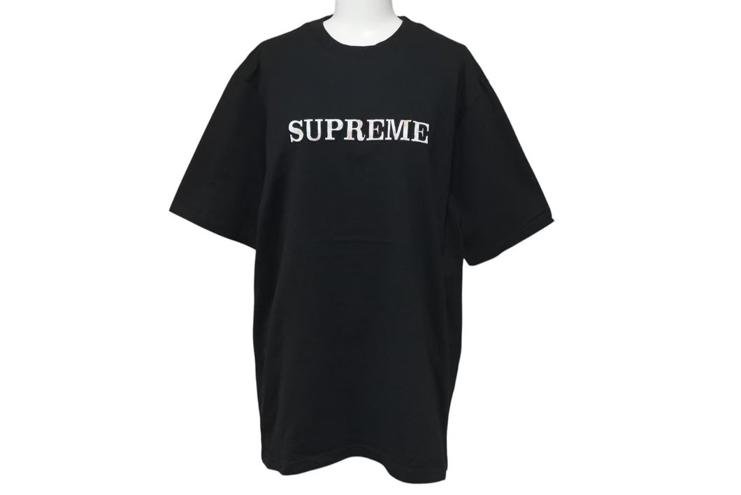 極美品 Supreme シュプリーム 18AW FLORAL LOGO TEE フローラル ロゴ Tシャツ ブラック サイズM 中古 4c074564