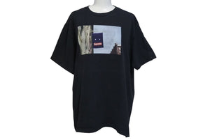 Supreme シュプリーム BANNER PRINT TEE バナープリント Tシャツ 19AW ブラック コットン 美品 中古 4c074565