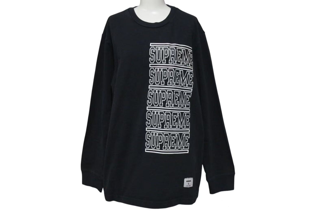 Supreme シュプリーム Stacked Logos Long sleeve スタックド ロゴ ロングスリーブ 長袖 サイズ L 美品 中古４c074570