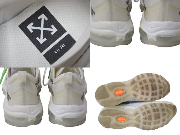 NIKE x OFF-WHITE ナイキ x オフホワイト THE TEN AIR MAX 97 ザテン エアマックス97 スニーカー AJ4585-100 美品 中古 4c074576