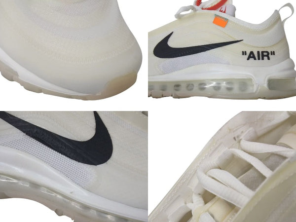 NIKE x OFF-WHITE ナイキ x オフホワイト THE TEN AIR MAX 97 ザテン エアマックス97 スニーカー AJ4585-100 美品 中古 4c074576