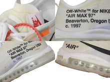画像をギャラリービューアに読み込む, NIKE x OFF-WHITE ナイキ x オフホワイト THE TEN AIR MAX 97 ザテン エアマックス97 スニーカー AJ4585-100 美品 中古 4c074576