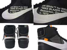Load image into Gallery viewer, NIKE × OFF-WHITE ナイキ オフホワイト ブレーザーミッドグリムリーパー ミッドカット スニーカー ブラック THE TEN AAA3832 サイズ26.5 美品 中古 4c074577