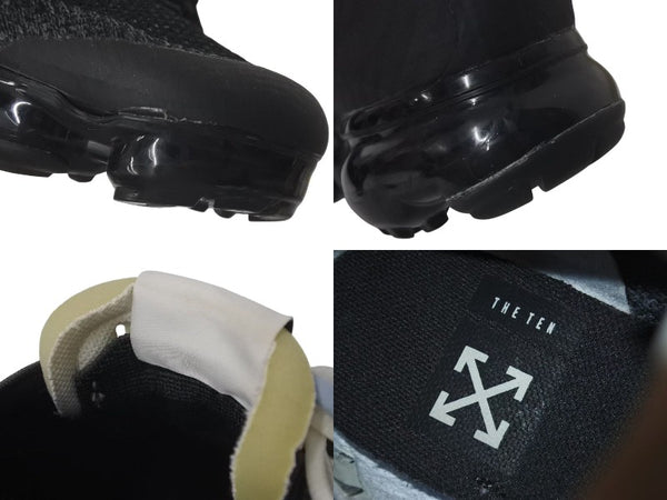 NIKE OFF-WHITE Nike Off-White Air Vapormax THE 10 AIR VAPORMAX FK Black 27cm AA3831-002 Good Condition Used 4c074578