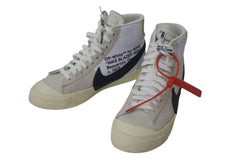 NIKE OFF-WHITE Nike Off-White Blazer THE 10 BLAZER MID Sneakers White Black AA3832-100 Good Condition Used 4c074581