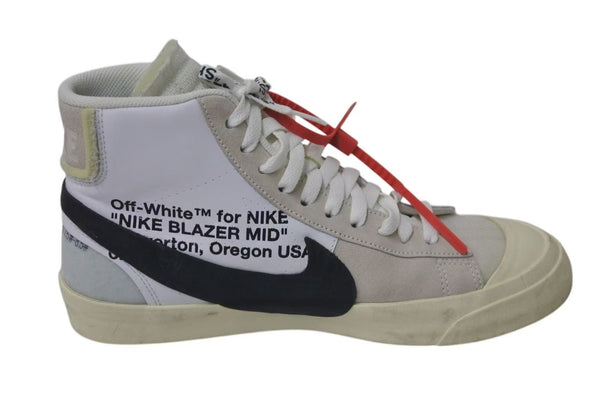 NIKE OFF-WHITE Nike Off-White Blazer THE 10 BLAZER MID Sneakers White Black AA3832-100 Good Condition Used 4c074581