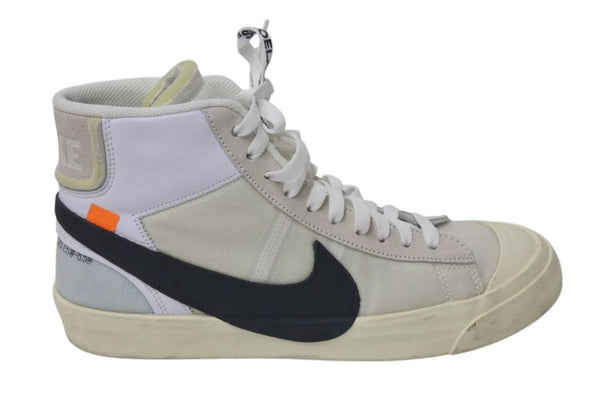 NIKE OFF-WHITE Nike Off-White Blazer THE 10 BLAZER MID Sneakers White Black AA3832-100 Good Condition Used 4c074581