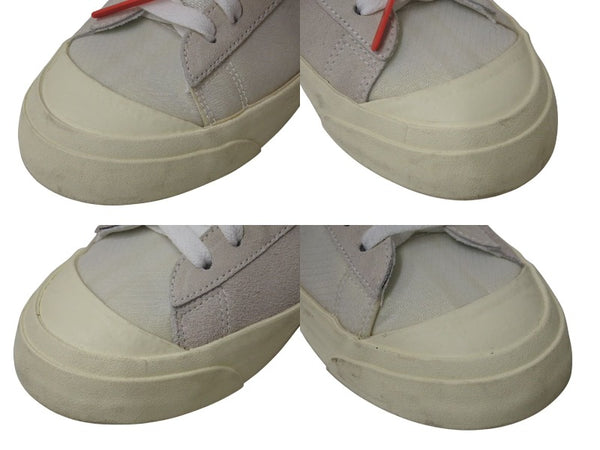 NIKE OFF-WHITE Nike Off-White Blazer THE 10 BLAZER MID Sneakers White Black AA3832-100 Good Condition Used 4c074581