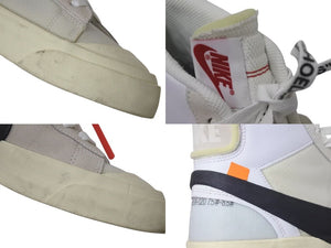 NIKE OFF-WHITE Nike Off-White Blazer THE 10 BLAZER MID Sneakers White Black AA3832-100 Good Condition Used 4c074581
