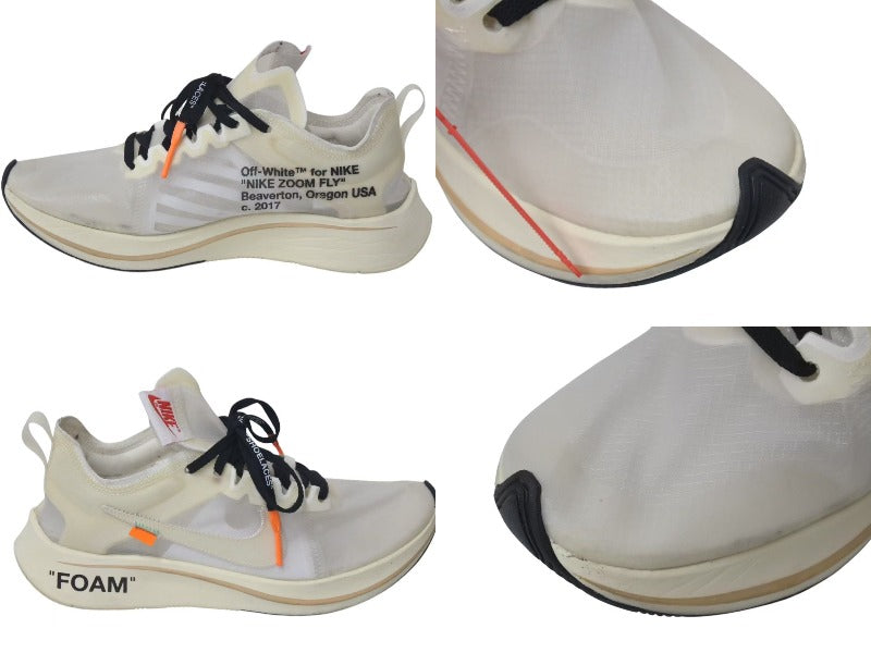 Nike x Off-White Nike x Off-White "THE TEN" Zoom Fly Zaten Zoom Fly White Rubber 26cm AJ4588-100 Used 4c074585