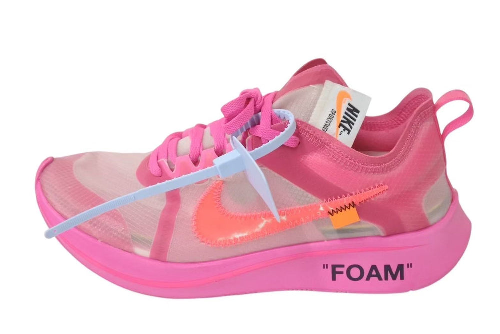 極美品 NIKE OFF-WHITE ナイキ オフホワイト ズームフライ THE 10 ZOOM FLY SP ピンク 26cm AJ4588-600 中古 4c074586