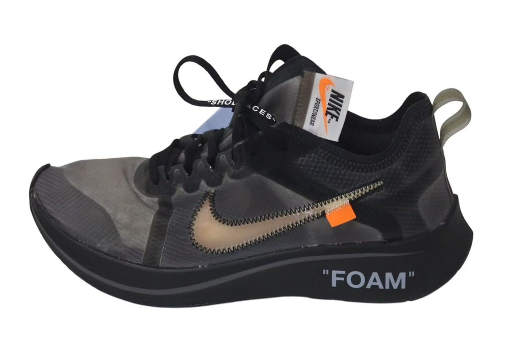 NIKE x OFF-WHITE ナイキ x オフホワイト ZOOM FLY SNEAKER ズーム フライ スニーカー ブラック AJ4588-001 美品 中古 4c074588