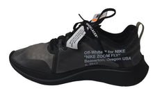 画像をギャラリービューアに読み込む, NIKE x OFF-WHITE ナイキ x オフホワイト ZOOM FLY SNEAKER ズーム フライ スニーカー ブラック AJ4588-001 美品 中古 4c074588