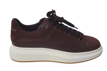 画像をギャラリービューアに読み込む, Alexander McQueen アレキサンダーマックイーン スニーカー 赤茶色 レザー サイズ 40 476217 美品 中古 4c074590