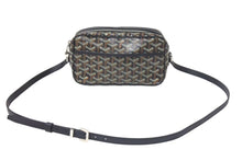 画像をギャラリービューアに読み込む, 極美品 GOYARD ゴヤール カップヴェールPMバッグ ショルダーバッグ CAPVE2PMLTY50CL50P ブラック PVC レザー 中古 4c074591