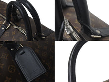 Load image into Gallery viewer, 極美品 LOUIS VUITTON ルイヴィトン キーポルバンドリエール55 ボストンバッグ M56714 モノグラムマカサー ブラック 中古 4c074592