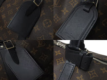 Load image into Gallery viewer, 極美品 LOUIS VUITTON ルイヴィトン キーポルバンドリエール55 ボストンバッグ M56714 モノグラムマカサー ブラック 中古 4c074592